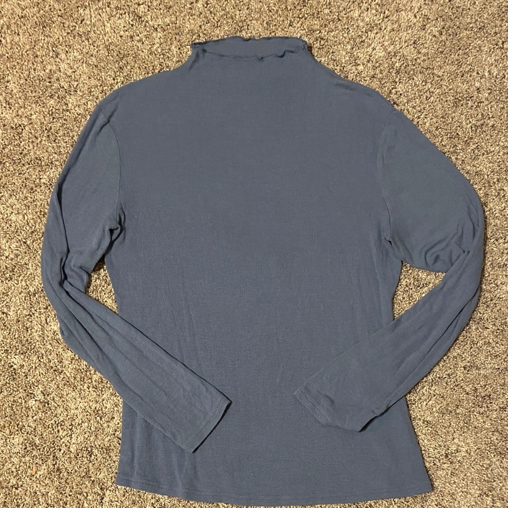 Buttery soft blue ribbed long sleeve